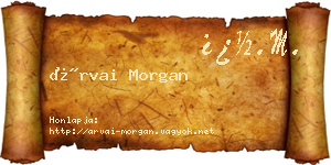 Árvai Morgan névjegykártya